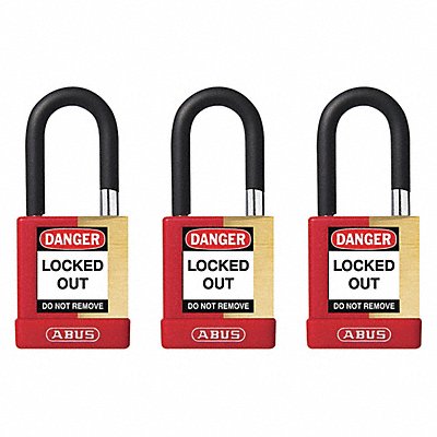 Keyed Padlock 3/4 W x1-1/2 H Shackle PK6