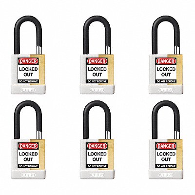 Keyed Padlock 3/4 W x1-1/2 H Shackle PK6