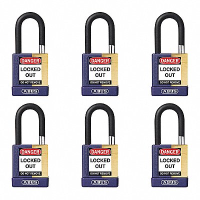 Keyed Padlock 3/4 W x1-1/2 H Shackle PK6