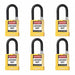 Keyed Padlock 3/4 W x1-1/2 H Shackle PK6