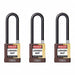 Keyed Padlock 3/4 W x 3 H Shackle PK3