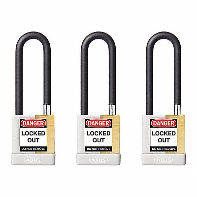 Keyed Padlock 3/4 W x 3 H Shackle PK3