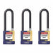 Keyed Padlock 3/4 W x 3 H Shackle PK3