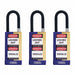 Keyed Padlock 3/4 W x1-1/2 H Shackle PK3