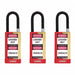 Keyed Padlock 3/4 W x1-1/2 H Shackle PK3