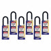 Keyed Padlock 3/4 W x1-1/2 H Shackle PK6