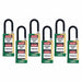 Keyed Padlock 3/4 W x1-1/2 H Shackle PK6