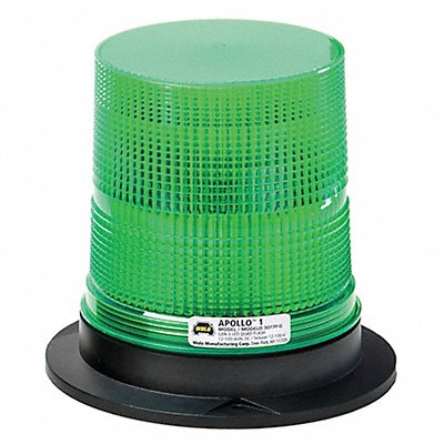 LED Warning Light Green 12/100VDC