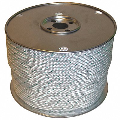 Rope 600ft Wht/Grn Tracer 1260lb Polystr