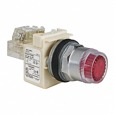 H6934 Illuminated Push Button 30mm 1NO/1NC Red