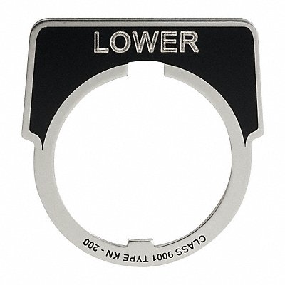 Legend Plate Half Round Lower Black