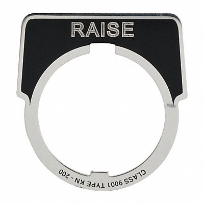 Legend Plate Half Round Raise Black