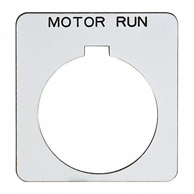 Legend Plate Square Motor Run White