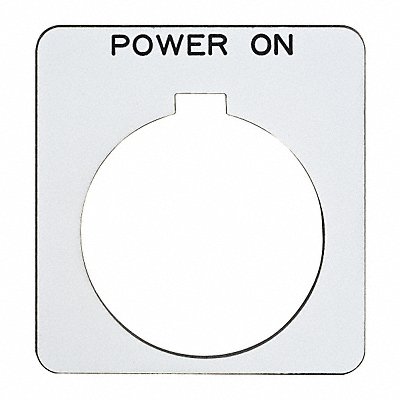 Legend Plate Square Power On White