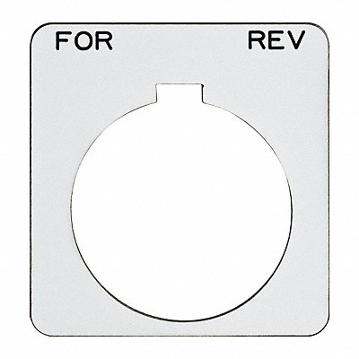 Legend Plate Square For.-Rev. White