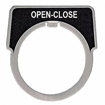 Legend Plate Open-Close White/Black