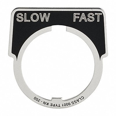 Legend Plate Half Round Slow-Fast Black