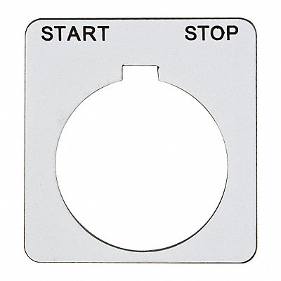 Legend Plate Square Start-Stop White