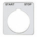 Legend Plate Square Start-Stop White