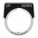 Legend Plate Half Round Up-Down Black