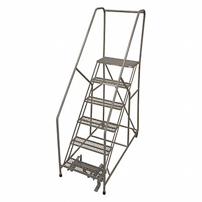 Rolling Ladder 90 in.H x 30 in.W 6 Steps