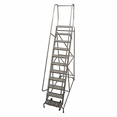 Rolling Ladder 140inH PowderCoated 59deg