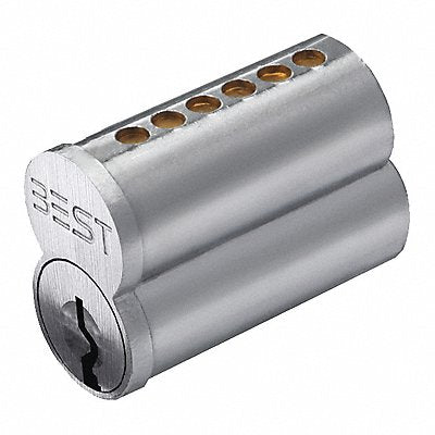 Interchangeable Core Satin Chrome 6 Pins