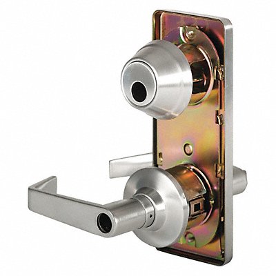 Door Lever Lockset Satin Chrome