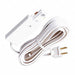 Cord and Plug Connector White 3 1/4in