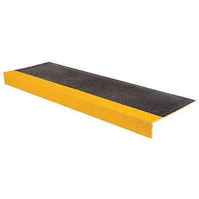 Stair Tread Ylw/Black 48 W Fiberglass