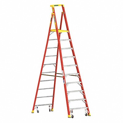 Podium Stepladder 10 ft Fiberglass 300lb