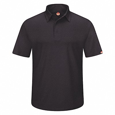 J2888 Short Sleeve Polo Sz S Black Polyester