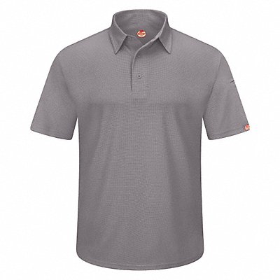 J2888 Short Sleeve Polo Sz 2XL Gray Polyester