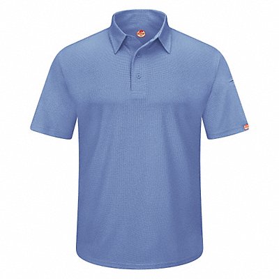 J2888 Short Sleeve Polo M Med Blue Polyester