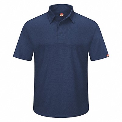 J2888 Short Sleeve Polo Sz M Navy Polyester