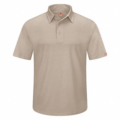 J2888 Short Sleeve Polo Sz 4XL Tan Polyester