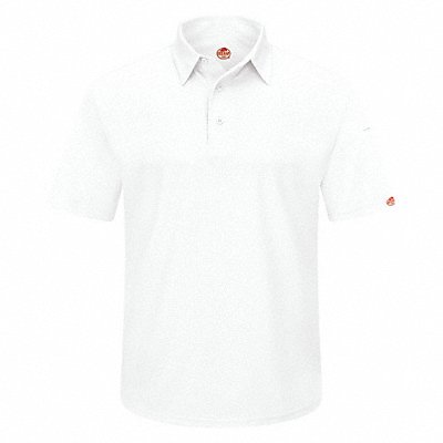 J2888 Short Sleeve Polo Sz 6XL White Polyester