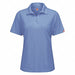 J2890 Short Sleeve Polo Womens L Blue Button