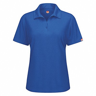 J2890 Short Sleeve Polo Wmn Royal Blue Button