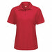 J2890 Short Sleeve Polo Womens XS Red Button