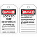 Danger Tag Locked Out Do Not Operte PK10