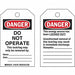Danger Tag Black/Red on White PK10