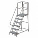 Rolling Ladder Steel 6 Steps 450 lb.