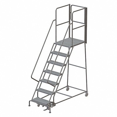 Rolling Ladder 7 Steps Load Cap. 450 lb.