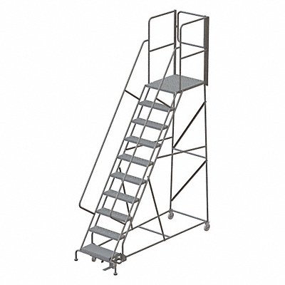 Rolling Ladder 10 Steps Load Cap. 450lb.