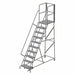 Rolling Ladder 10 Steps Load Cap. 450lb.