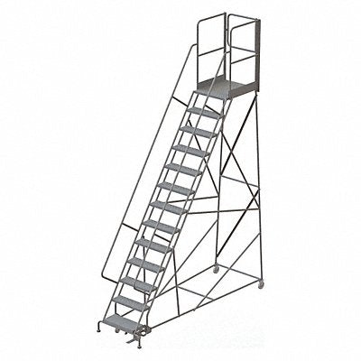 Rolling Ladder Steel 13 Steps 450 lb.