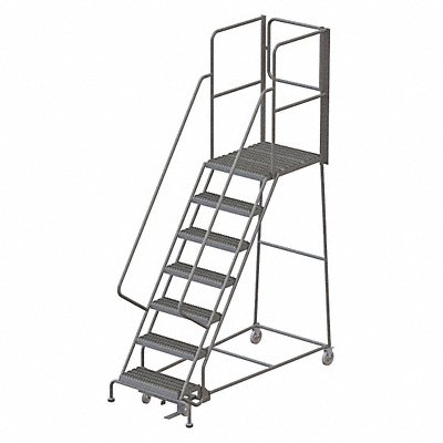 Rolling Ladder 7 Steps Load Cap. 450lb.