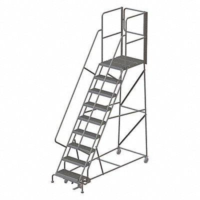 Rolling Ladder 9Steps Load Cap.450lb.