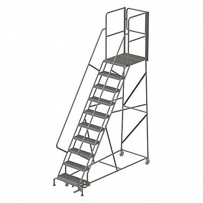 Rolling Ladder Steel 10Steps Cap. 450lb.